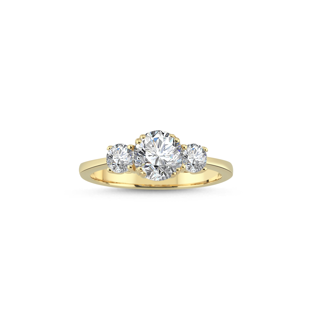 ROUND TRIA RING LAB-DIAMOND
